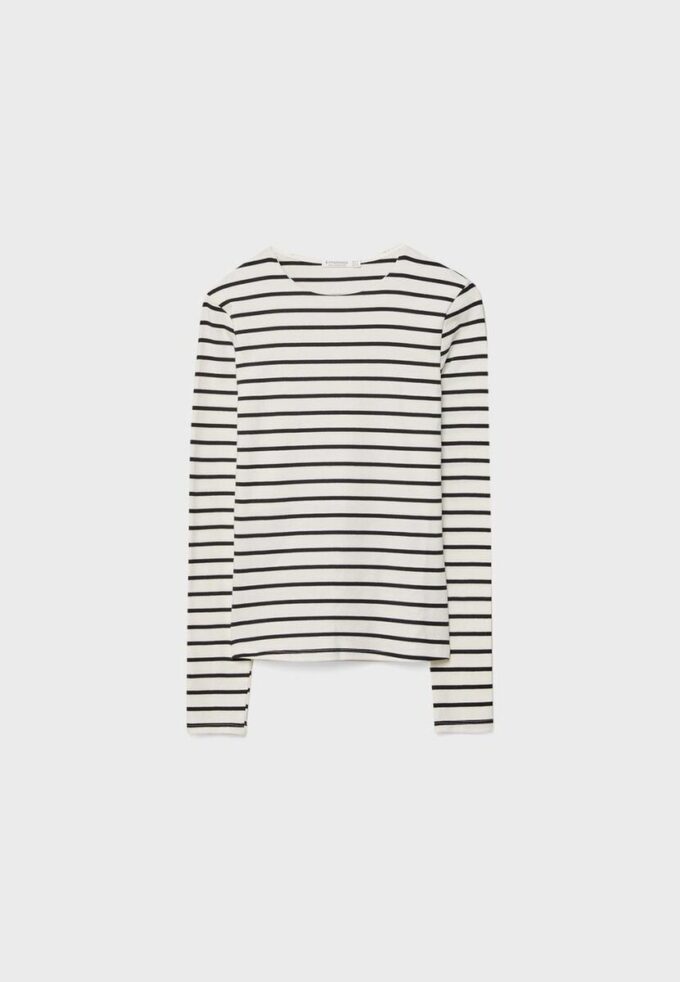 Basic Long Sleeve Striped T-Shirt Basic Long Sleeve Striped T-Shirt