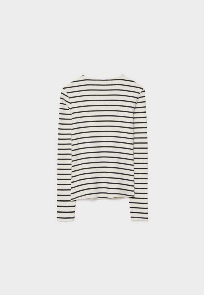 Basic Long Sleeve Striped T-Shirt Basic Long Sleeve Striped T-Shirt