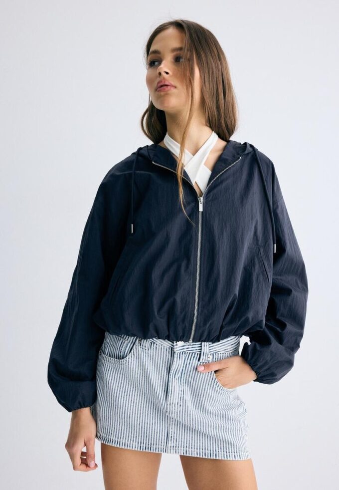 Basic Nylon Hooded Jacket