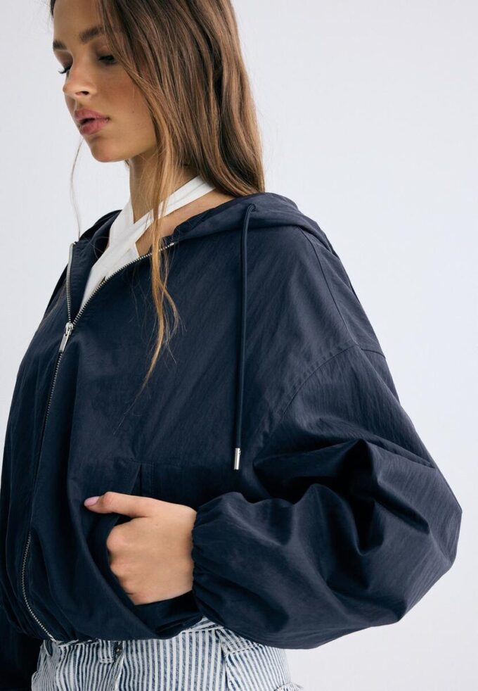 Basic Nylon Hooded Jacket