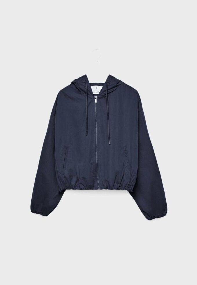 Basic Nylon Hooded Jacket
