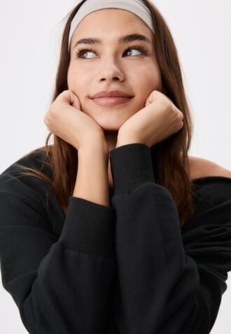 Basic Off-The-Shoulder Sweatshirt