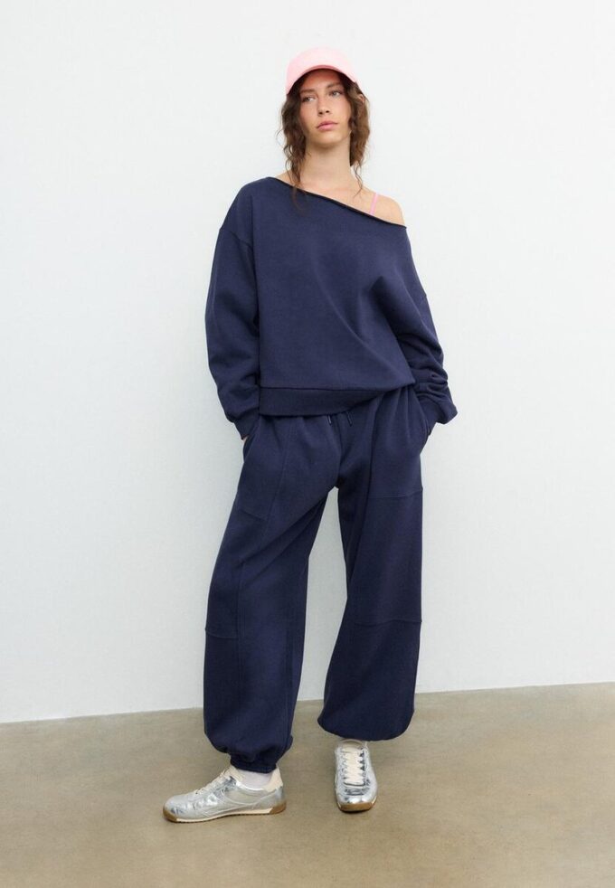Basic Off-The-Shoulder Sweatshirt Basic Off-The-Shoulder Sweatshirt