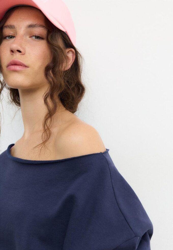 Basic Off-The-Shoulder Sweatshirt Basic Off-The-Shoulder Sweatshirt