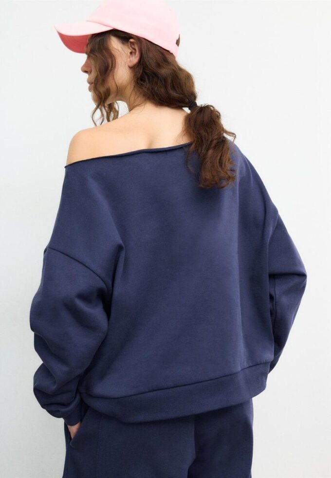 Basic Off-The-Shoulder Sweatshirt Basic Off-The-Shoulder Sweatshirt