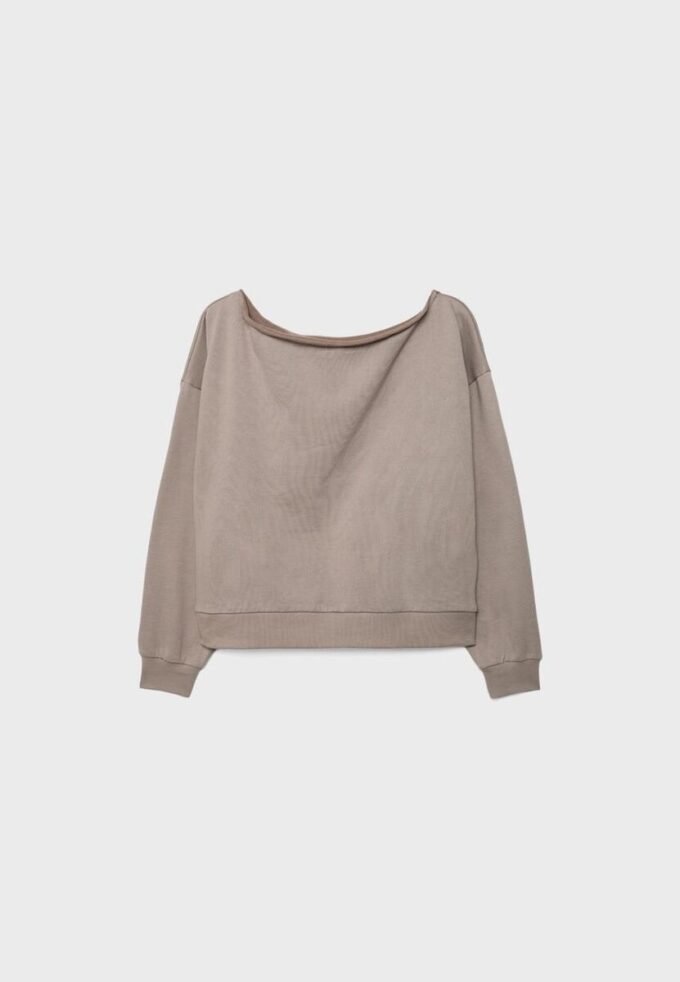 Basic Off-The-Shoulder Sweatshirt