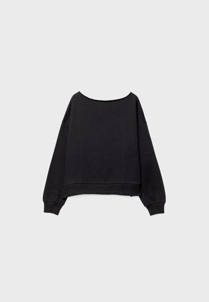 Basic Off-The-Shoulder Sweatshirt
