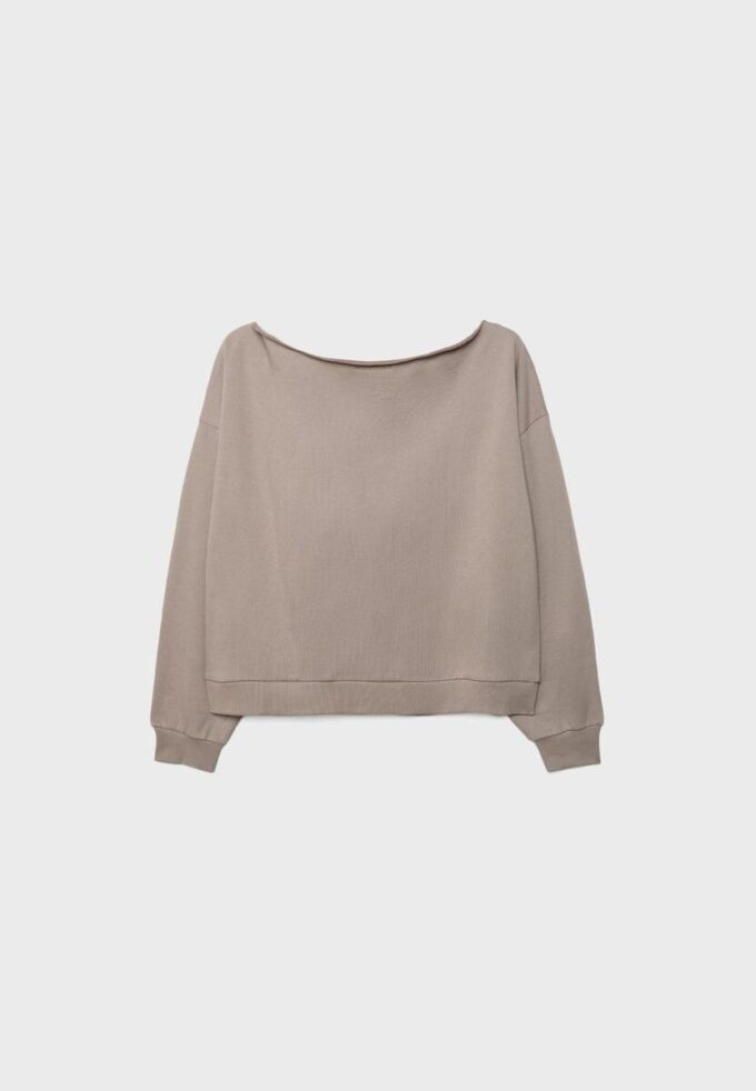 Basic Off-The-Shoulder Sweatshirt