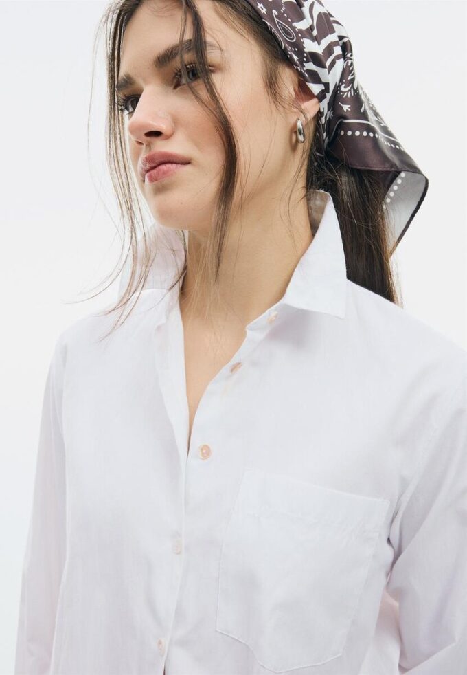 Basic Poplin Shirt with Pocket Basic Poplin Shirt with Pocket