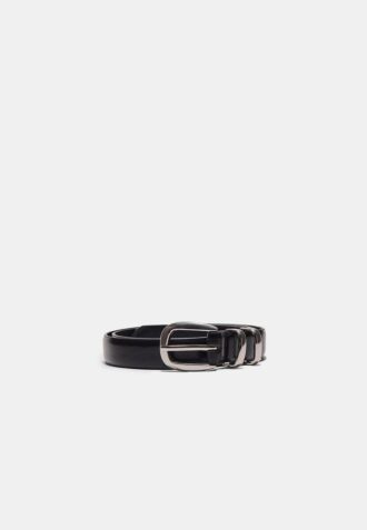 Basic Shimmery Leather Effect Belt