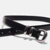 Basic Shimmery Leather Effect Belt