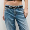Basic Shimmery Leather Effect Belt