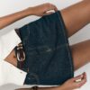 Basic Shimmery Leather Effect Belt