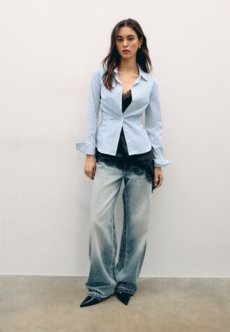 Basic Striped Fitted Shirt