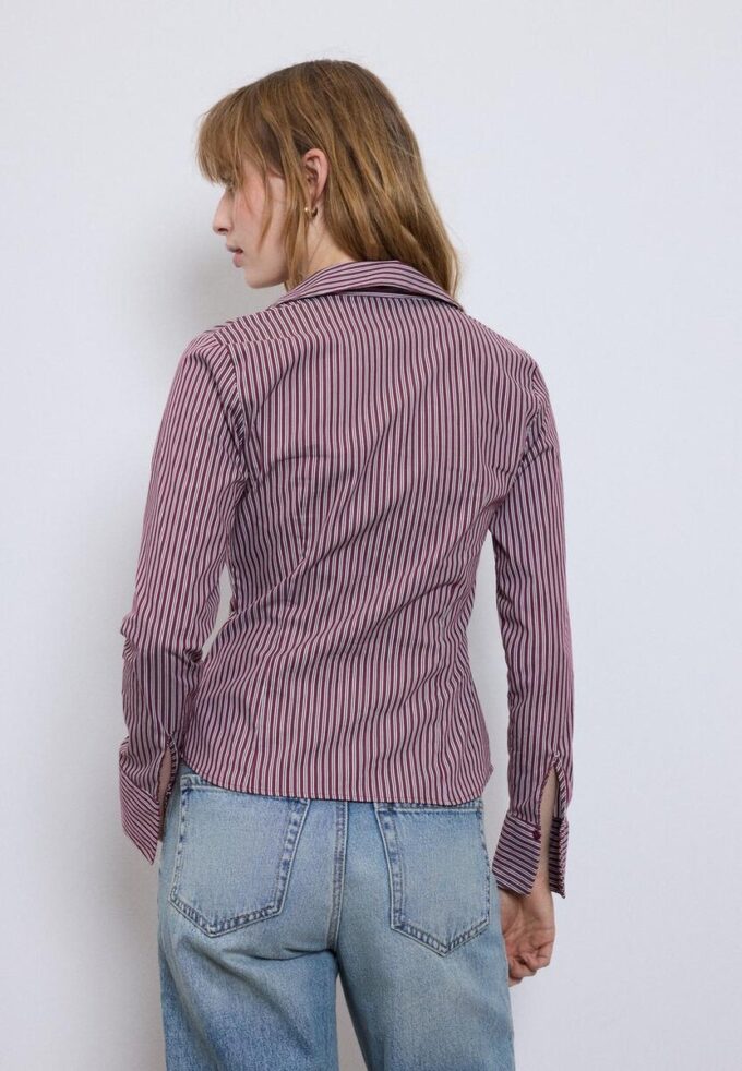 Basic Striped Fitted Shirt Basic Striped Fitted Shirt