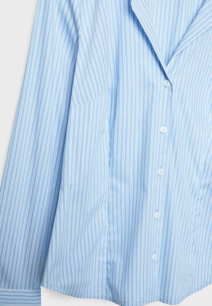 Basic Striped Fitted Shirt Basic Striped Fitted Shirt