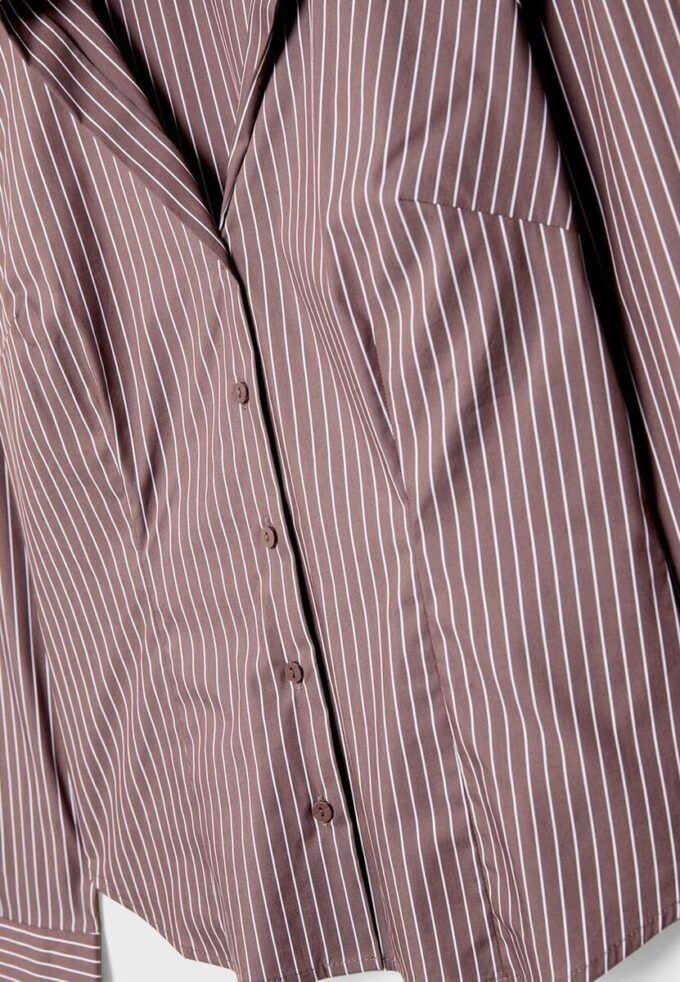 Basic Striped Fitted Shirt Basic Striped Fitted Shirt