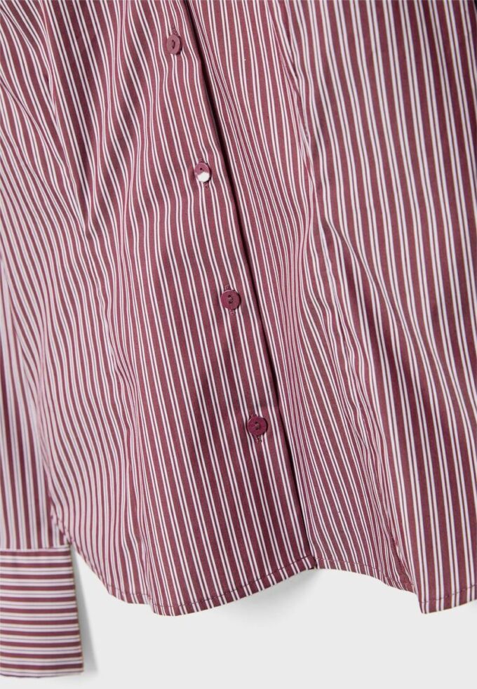 Basic Striped Fitted Shirt Basic Striped Fitted Shirt