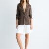 Basic Striped Knit Blazer