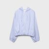 Basic Striped Nylon Hooded Jacket