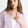 Basic Striped Poplin Shirt with Pocket Basic Striped Poplin Shirt with Pocket