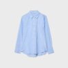 Basic Striped Poplin Shirt with Pocket
