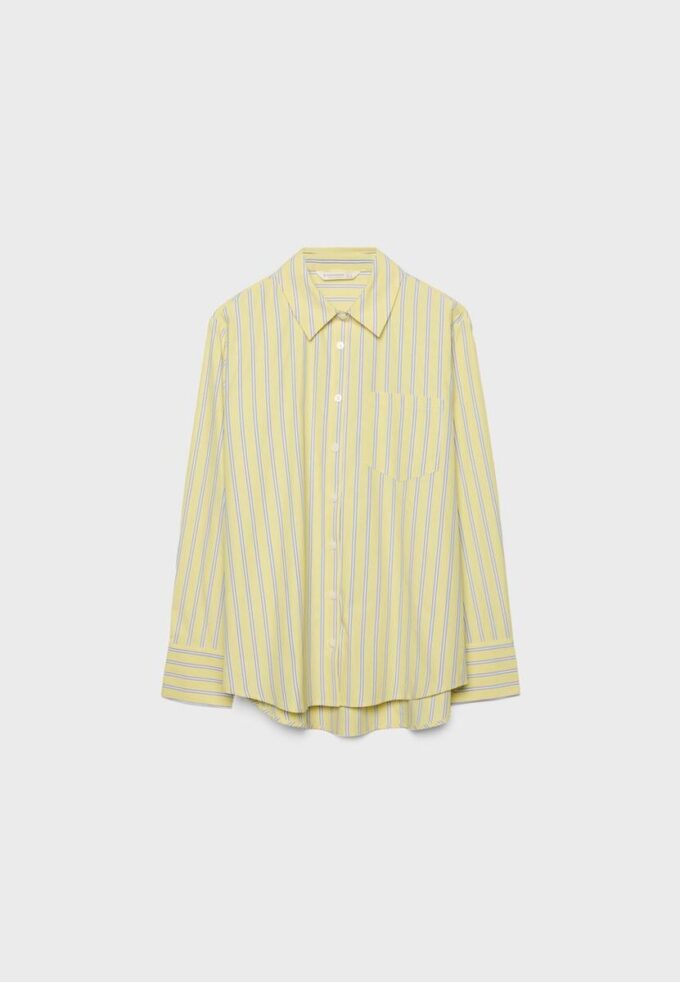Basic Striped Poplin Shirt with Pocket Basic Striped Poplin Shirt with Pocket