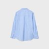 Basic Striped Poplin Shirt with Pocket