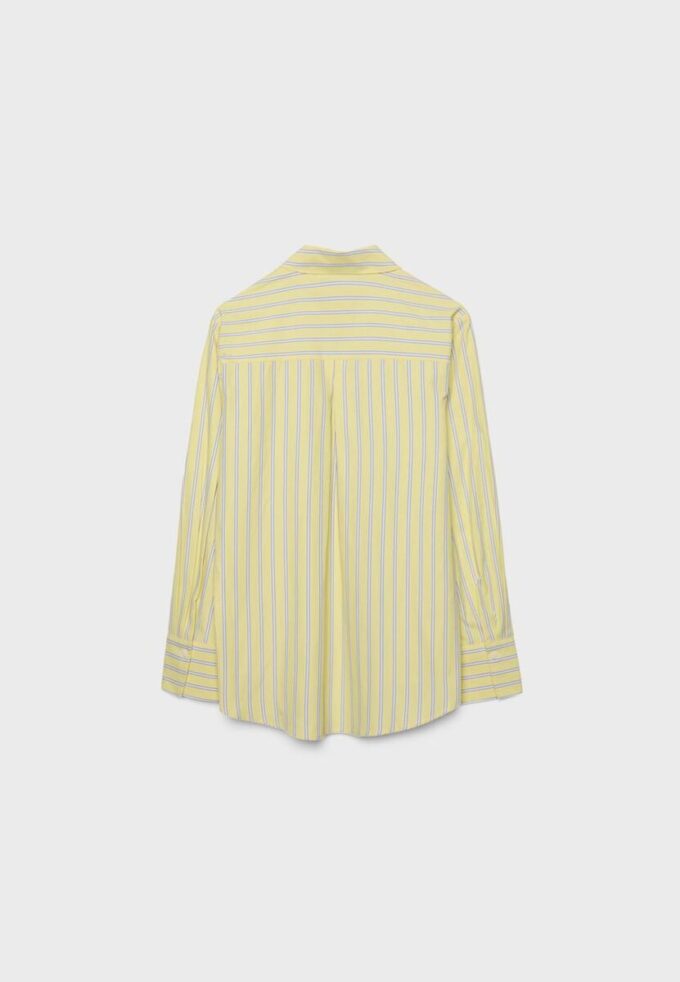 Basic Striped Poplin Shirt with Pocket Basic Striped Poplin Shirt with Pocket