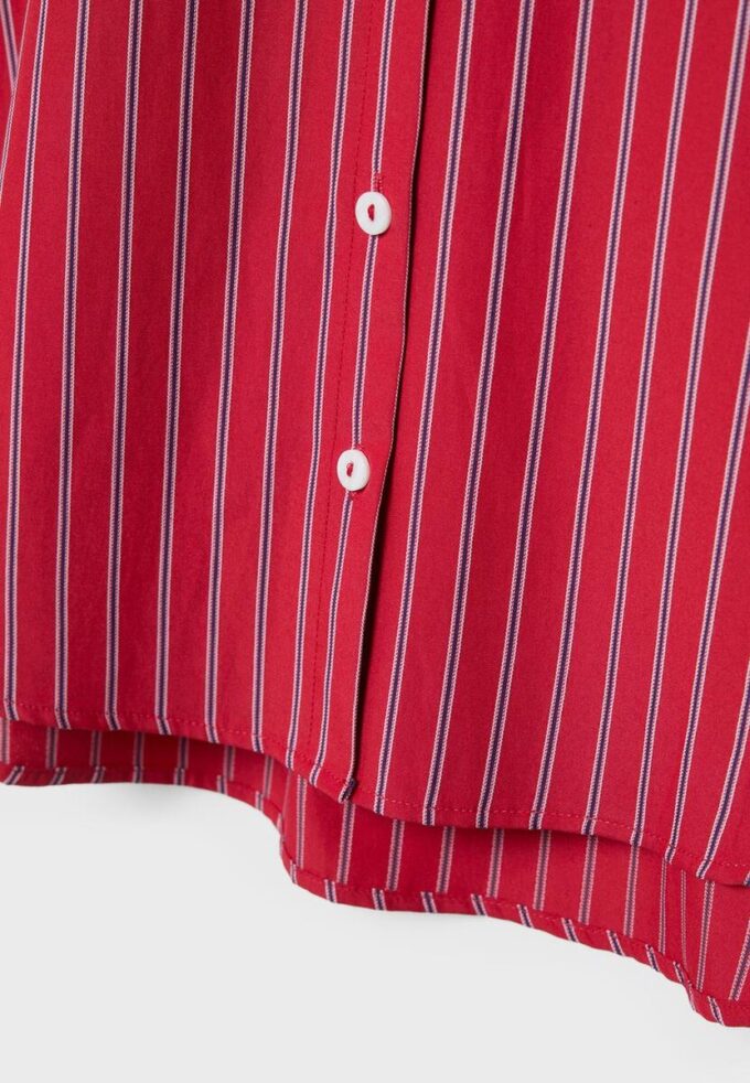 Basic Striped Poplin Shirt with Pocket Basic Striped Poplin Shirt with Pocket