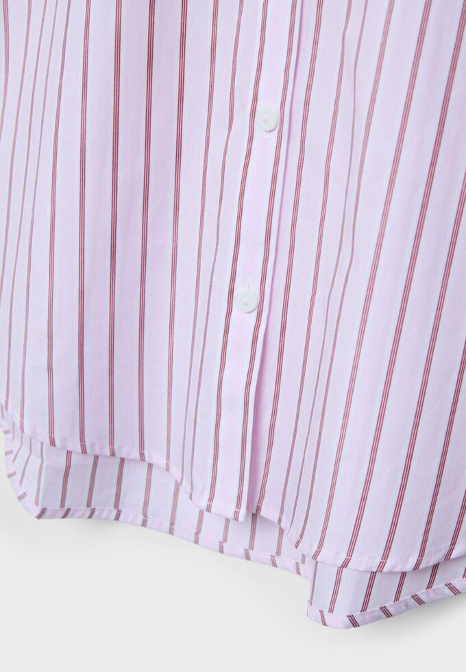 Basic Striped Poplin Shirt with Pocket Basic Striped Poplin Shirt with Pocket