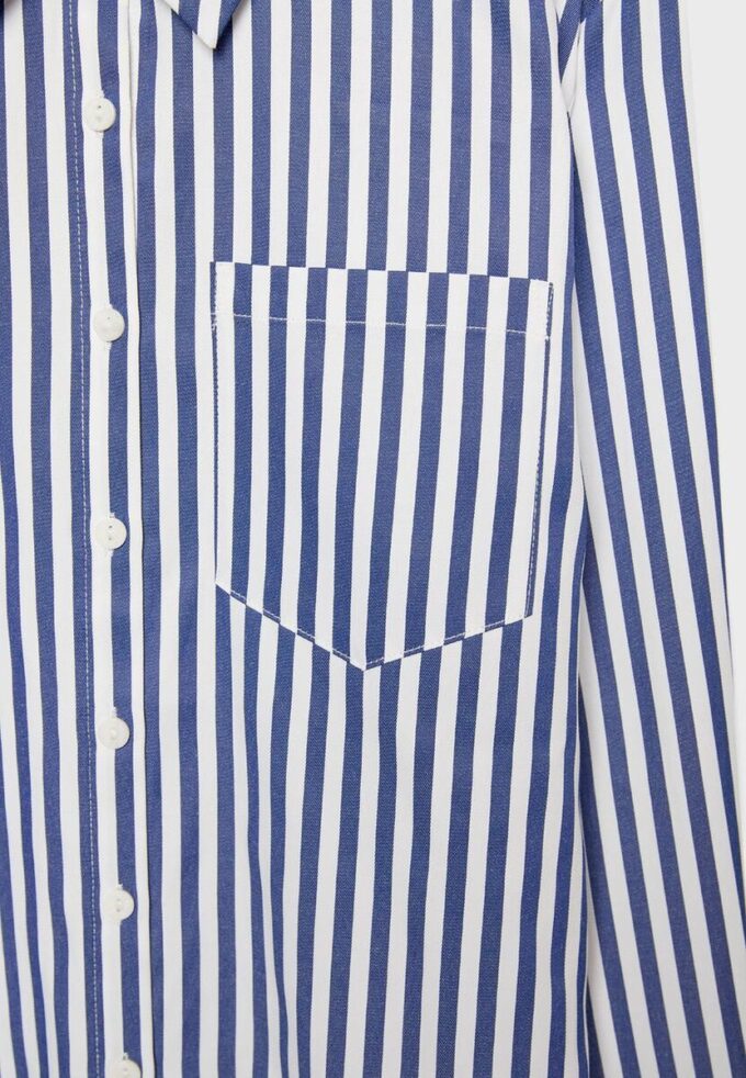 Basic Striped Poplin Shirt with Pocket Basic Striped Poplin Shirt with Pocket