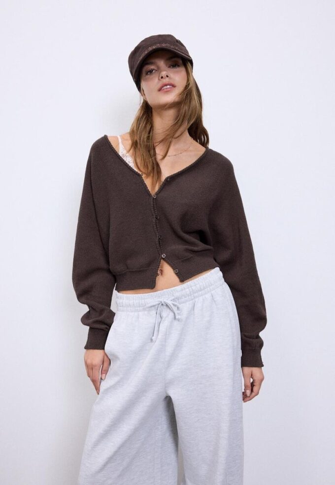 Batwing Sleeve Knit Cardigan Batwing Sleeve Knit Cardigan