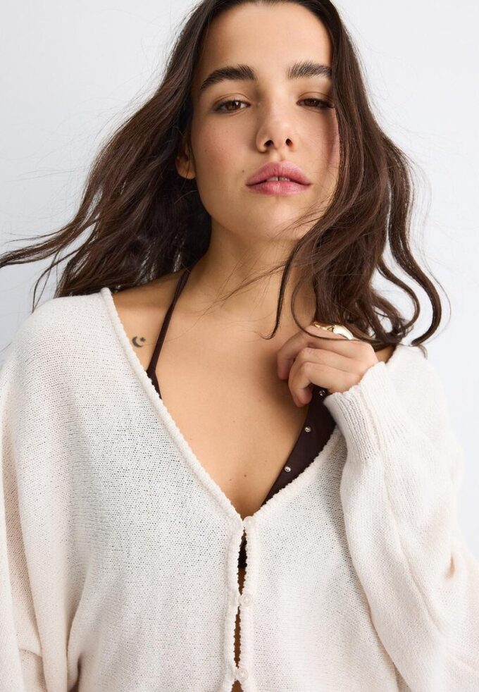 Batwing Sleeve Knit Cardigan Batwing Sleeve Knit Cardigan
