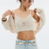 Batwing Sleeve Knit Cardigan with Tie