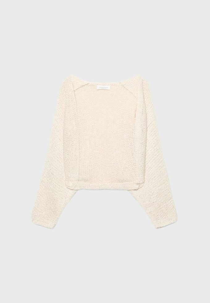 Batwing Sleeve Knit Cardigan with Tie