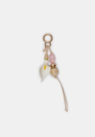 Beaded Calla Lily Flower Keyring