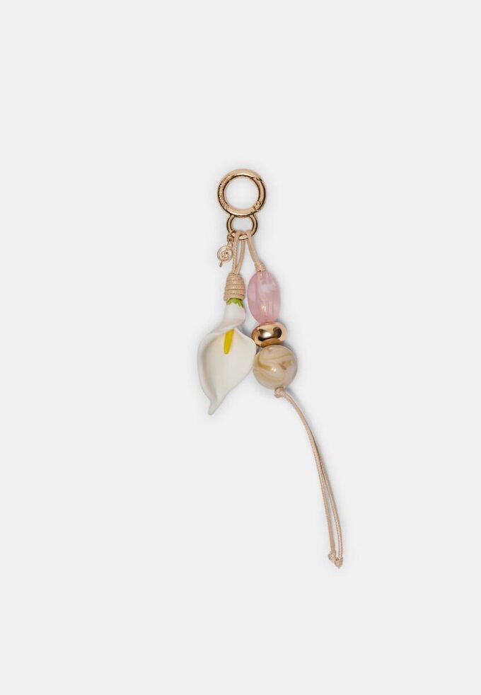 Beaded Calla Lily Flower Keyring Beaded Calla Lily Flower Keyring