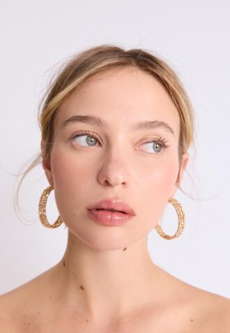 Beaded Hoop Earrings
