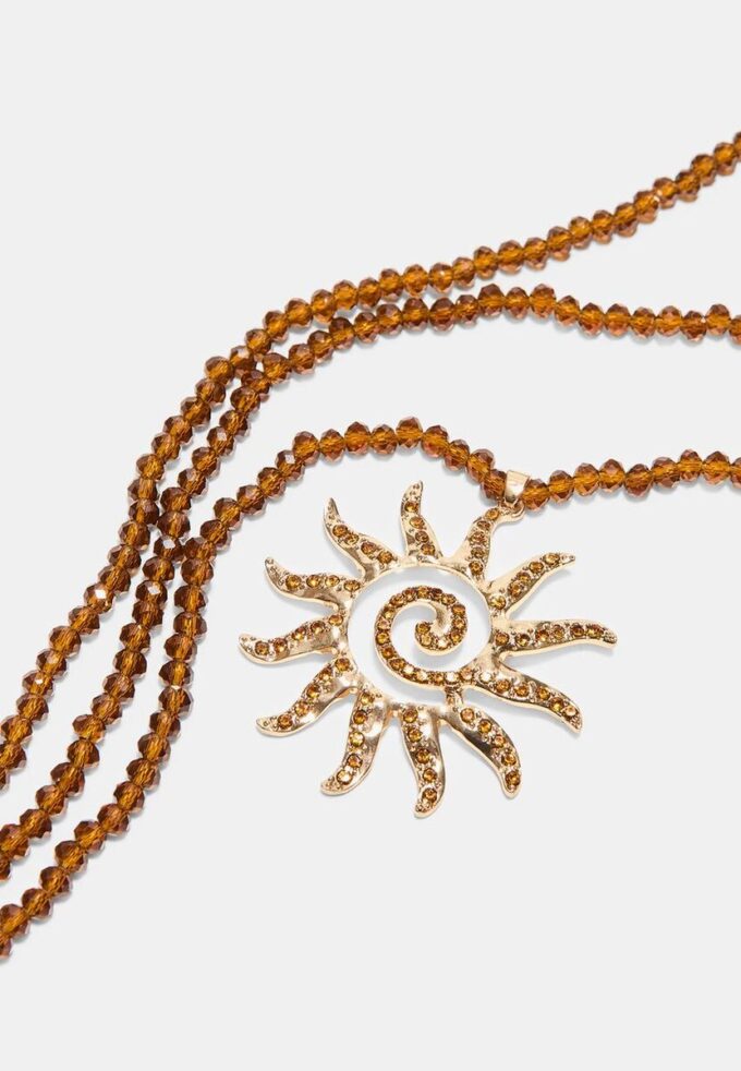 Beaded Sun Necklace Beaded Sun Necklace