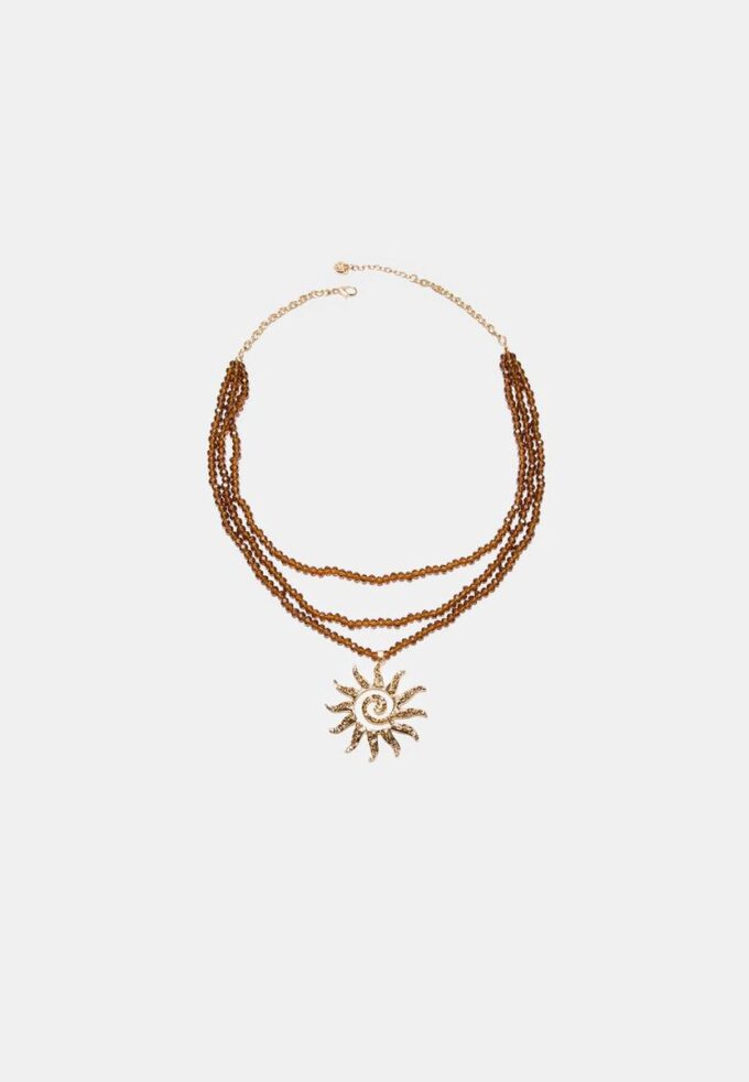 Beaded Sun Necklace Beaded Sun Necklace