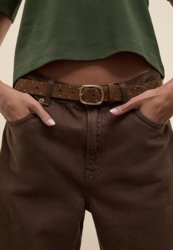 Belt with Gold Studs