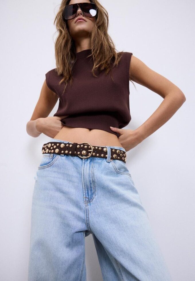 Belt with Irregular Multi-Studs