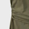 Bengaline Midi Dress with Square Neckline Bengaline Midi Dress with Square Neckline