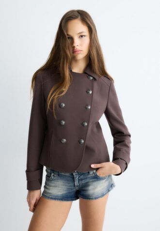 Blazer with Engraved Buttons