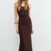 Blonde Lace Strappy Midi Dress