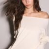 Boat Neck Cropped Sweater