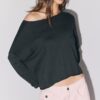 Boat Neck Cropped Sweater