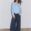 Boat Neck Cropped Sweater