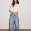 Boat Neck Cropped Sweater